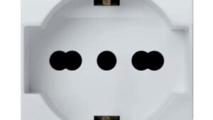Presa universale P40 2 moduli Nea bianco