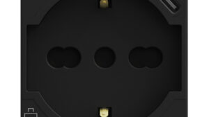 Presa P40+USB 3.0A C 2 moduli Lybra Black
